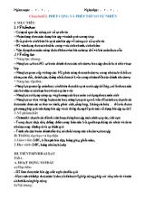 Giáo án dạy thêm Toán Lớp 6 (Sách Kết nối tri thức) - Chuyên đề 2 Phép cộng và phép trừ số tự nhiên - Năm học 2022-2023